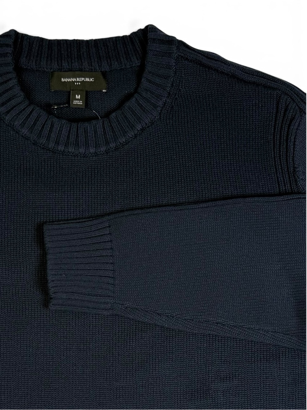 Banana Republic Navy Reverse Seam Crewneck Sweater Men M NWT